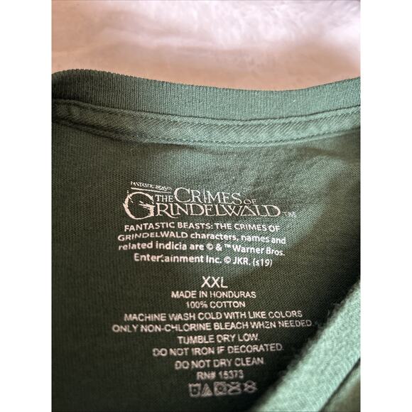 Fantastic Beasts Shirt Men’s XXL Green Short Sleeve Graphic Tee Grindelwald - Picture 2 of 6